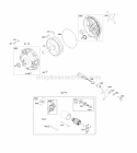 Electric Starter Gear Reduction Diagram and Parts List for 202352-0049-B1  Briggs and Stratton Engine